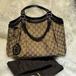 Gucci Monogram Medium Sukey Tote. Pre-owned clean interior very good condition